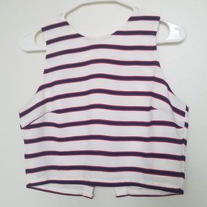 NWOT Forever21 | Red, White, Blue Silky Crop Top